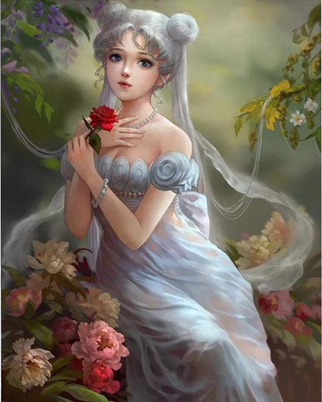 

5D DIY Алмазная картина «Эльфы и ангелы», полная квадратная круглая дрель, Алмазная вышивка, изображение животного из горного хрусталя, подарок ручной работы Full Square 20X30CM серый