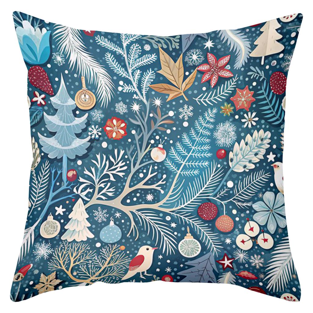 1 Pieces Christmas Patterned Throw Pillow Decorative Cushion Polyester pillowcase, sofa decorative cushion cov Headboard Pillow