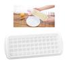 60 Grids DIY Ice Cube Tray Pressing Demoulding Silicone Ice Mould with Lid for Home White