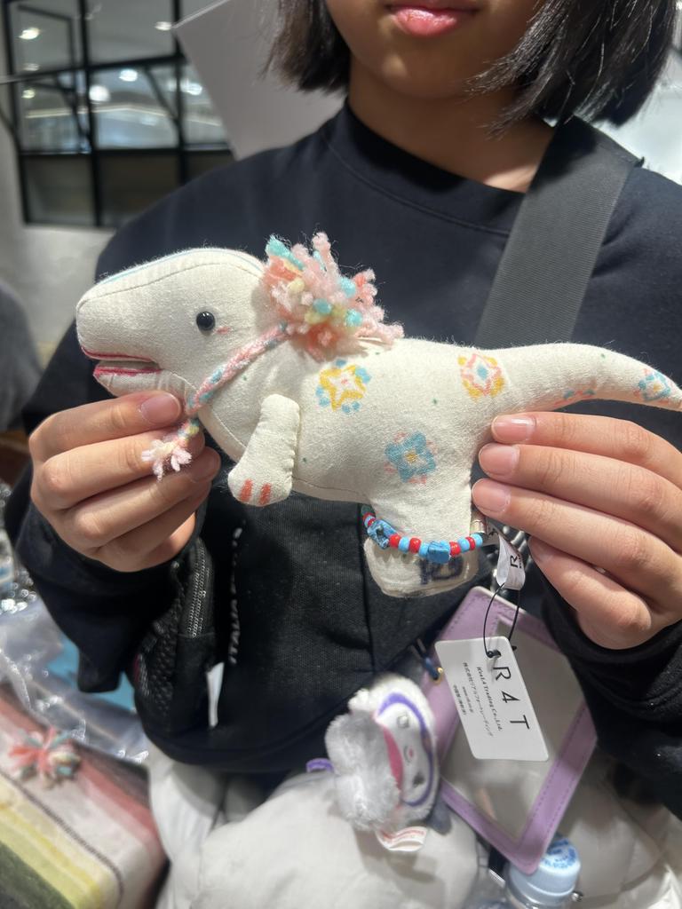 Canvas Doll Brachiosaurus Medium 24x13x4cm (Suitable for writing on colored paper, gift, art workshop, present, get-well gift, celebration)