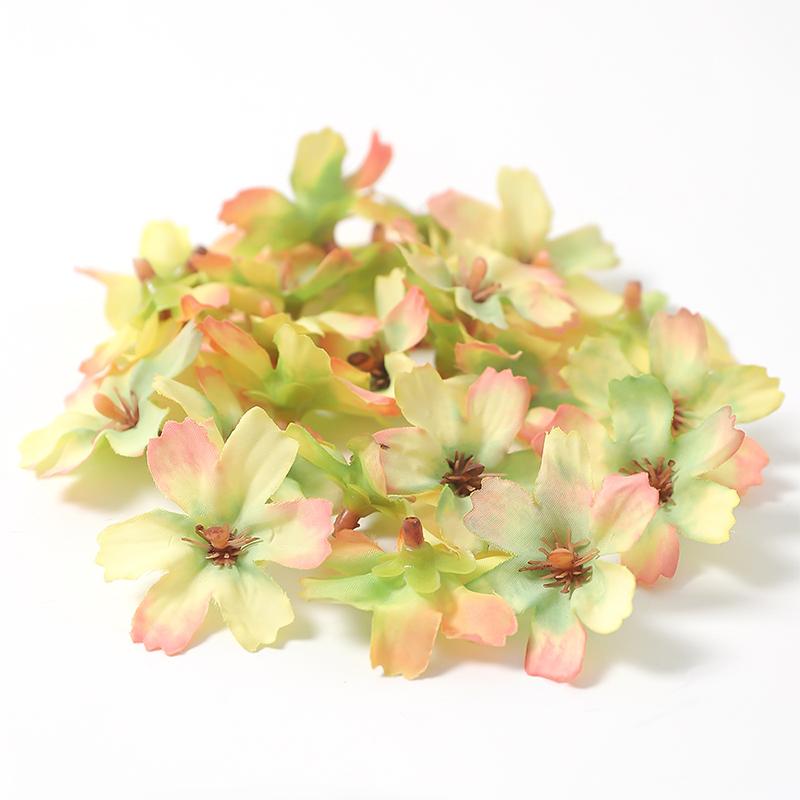 30/50Pcs Artificial Flowers Heads 4cm Silk Fake Flowers for Home Dceor Wedding Bride Decoration Craft Wreath Gifts Accessories