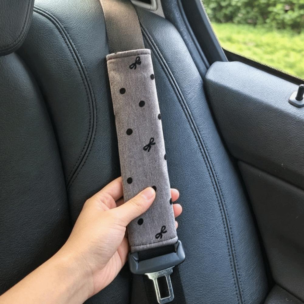 Skin Friendly Seat Belt Shoulder Pad Soft Fabric Shoulder Belt Cushion Car Interior