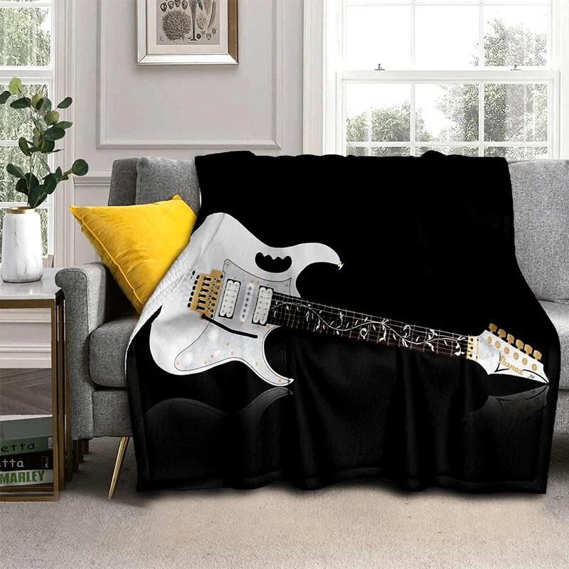 Electric Guitar 3D Classical Guitar Blanket,Soft Throw Blanket for Home Bedroom Bed Sofa Picnic Travel Office Cover Blanket Kids