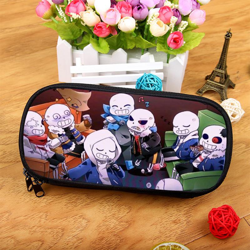 Undertale Pencil Case Large Capacity Nylon Organizer For Students And Artists