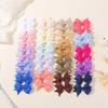 RAINBOW BOWS 40/20Pcs 2.3'' Classical Ribbon Bowknot Hair Clips for Girls Handmade Bows Hairgripes Hair Accessories