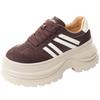 thick-soled German training shoes women's autumn new super fire heightening versatile leather muffin Birken casual Forrest Gump shoes