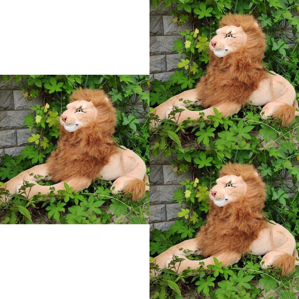Vivid Lion Plush Soft Cuddly Huge Stuffed Animal Delightful Jungle Doll For Kids