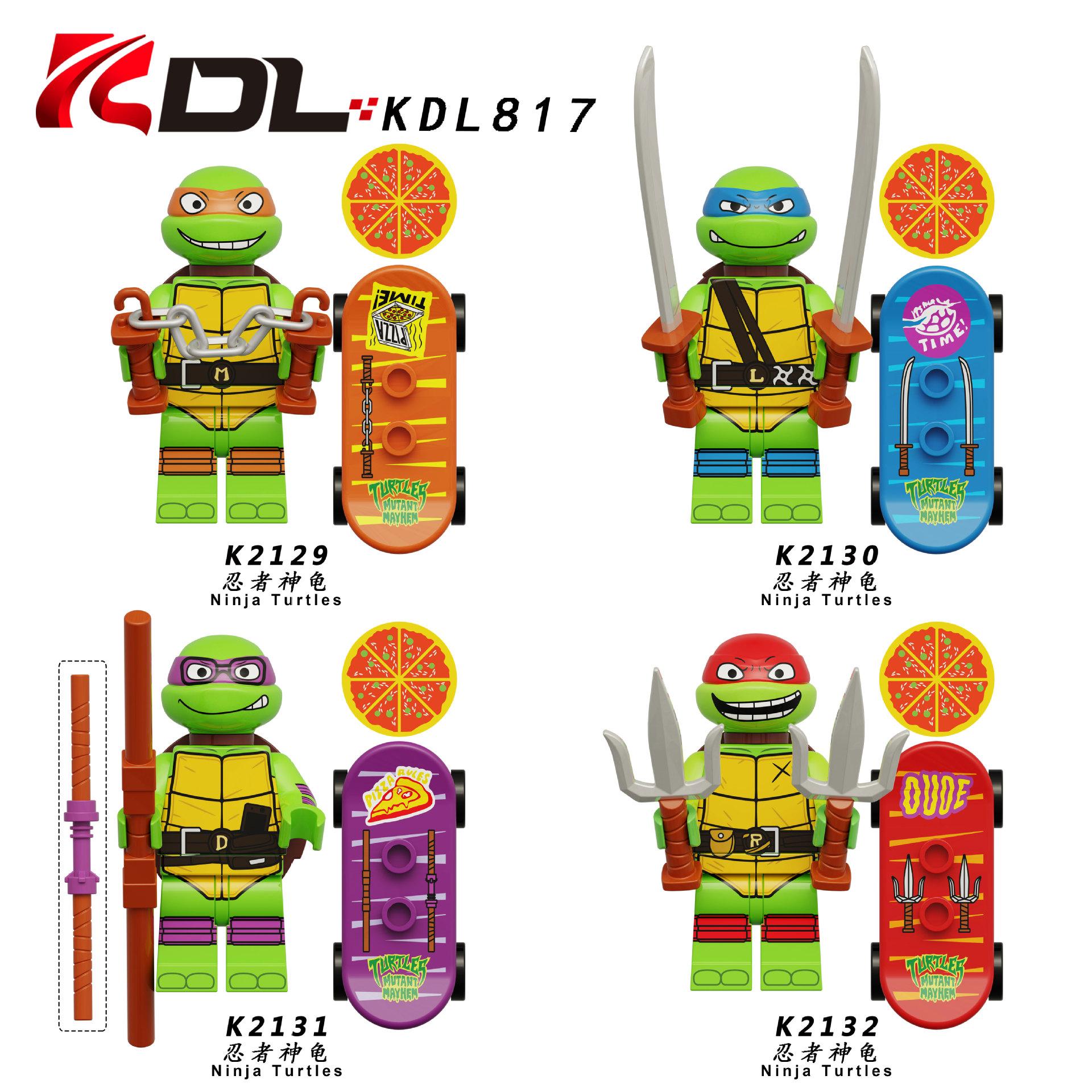 KDL831 KDL817 ninja turtle building blocks turtle doll assembled toy gifts