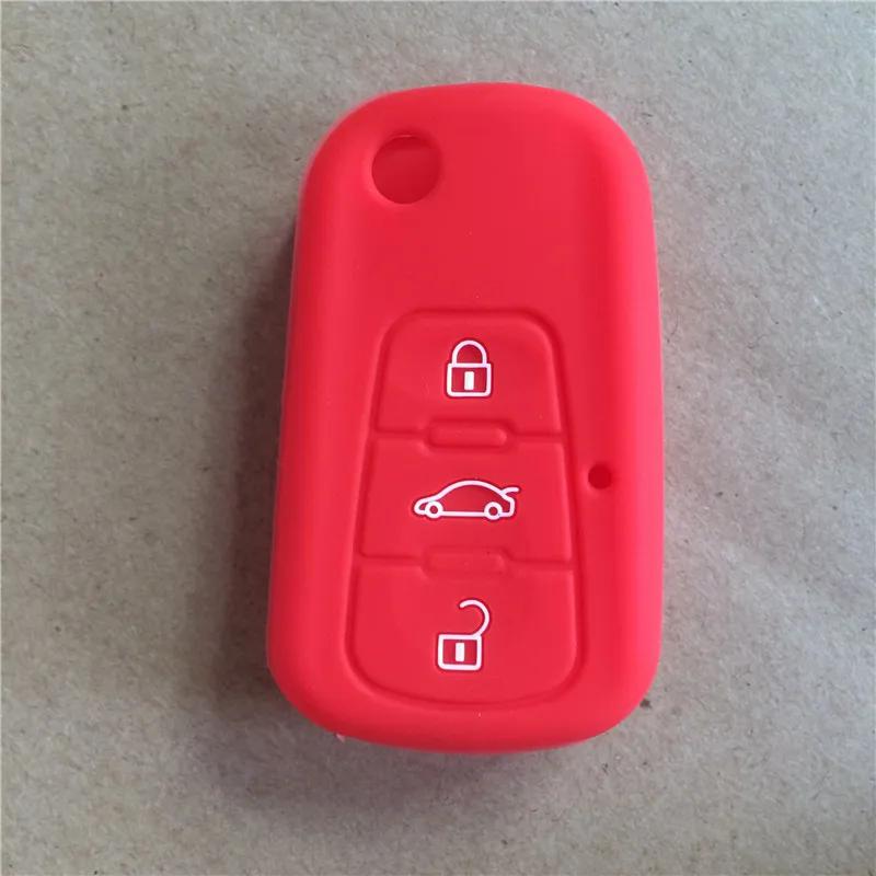 Silicone rubber car key case cover for MG MG3 MG5 MG6 MG7 GT GS FOR Roewe 350 360 750 W5 3button CAR KEY
