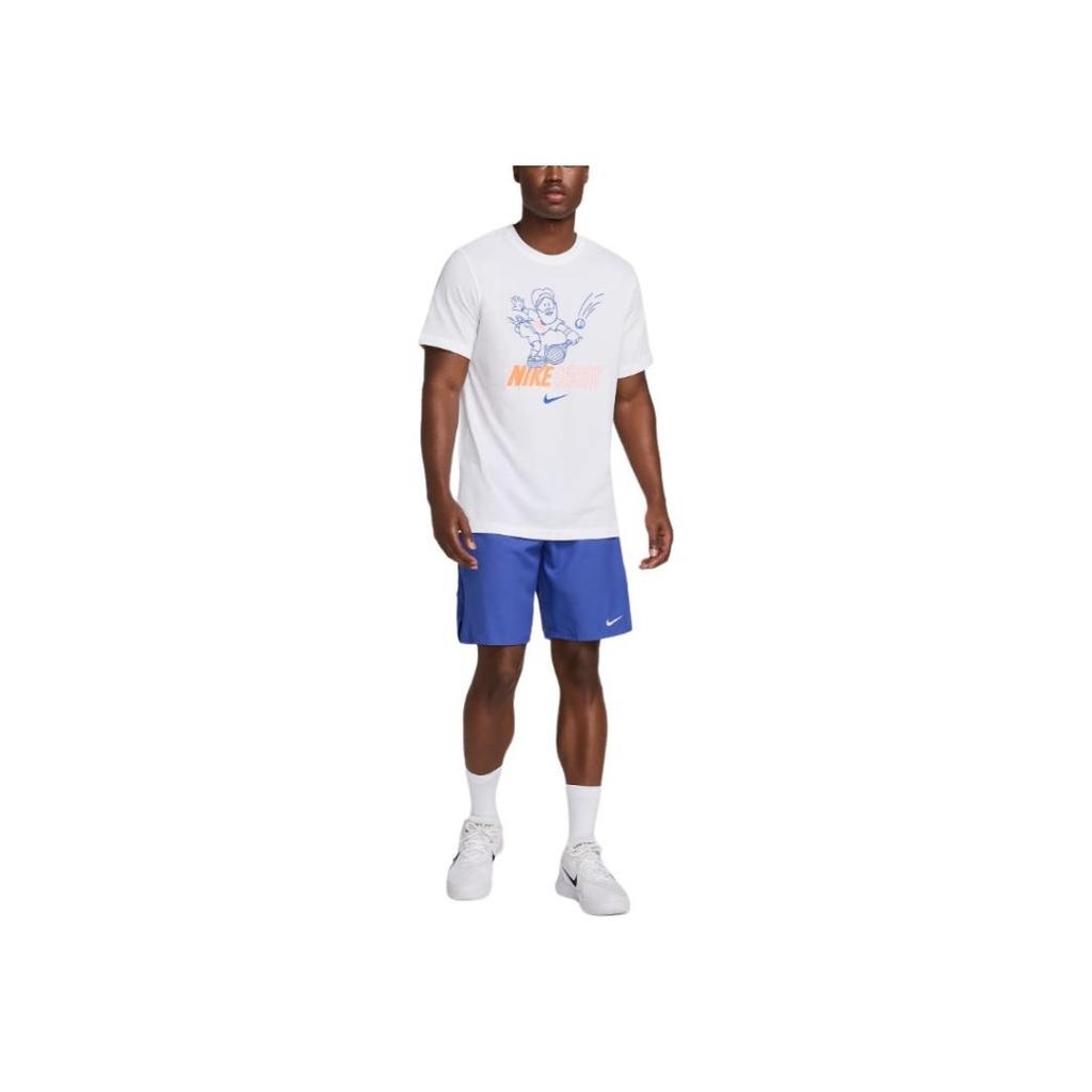 Nike Court Dri-Fit Fw24 Crew Neck Comfortable Short Sleeve Tennis Shirt Men Tops White HF6219-100