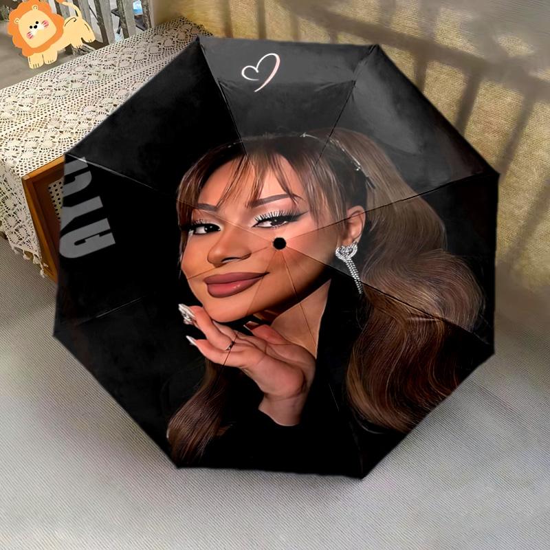 Elegant Fashion Portrait Automatic Umbrella - Suitable Travel Outdoor Portable Umbrella Birthday Gift Daily Essentials