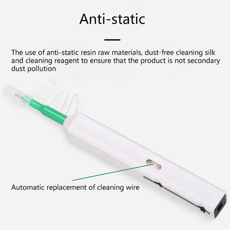 One-Click Cleaner Optical Fiber Cleaner Pen Cleans 2.5mm SC for FC ST LC MU Connector Over 800 Times