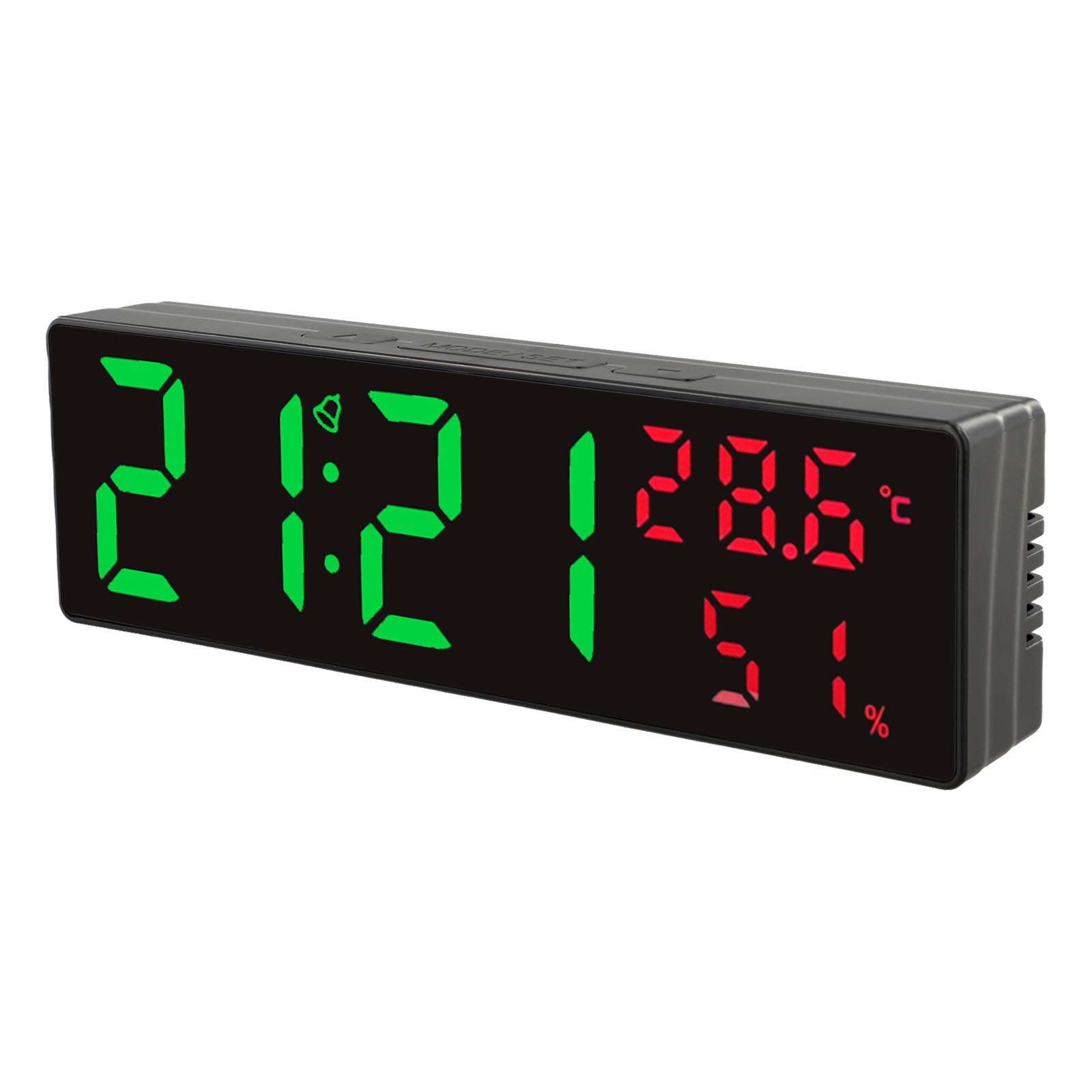 

For Travel Compact Bedside Clock Digital Alarm Clock Automatic Night Mode Built-in Backup Battery Multiple Alarm Settings зелений