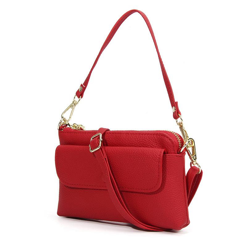 Genuine Leather Handbags Luxury Brand Women Crossbody Bag Designer Cowhide Messenger Bags Ladies Shoulder Bag Small Phone Wallet