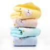 1 pièce 25x25cm Carré Petite Serviette Dessin Animé Brodé Nuage Coton Bébé Enfants Visage Lavette Absorbante Douce