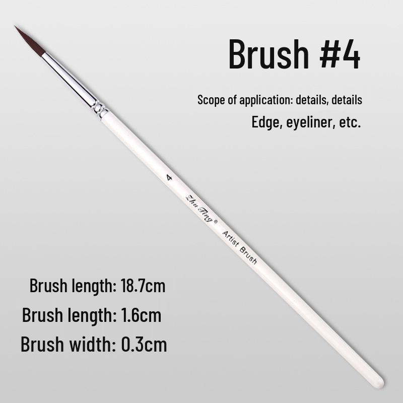 17-Piece Face Painting Brush Set: Hook Line, Embossing, Row, Flat, Oblique, Petal Brushes