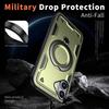 For iPhone 16 Case Compatible with MagSafe Military Protection PC+TPU Kickstand Phone Cover