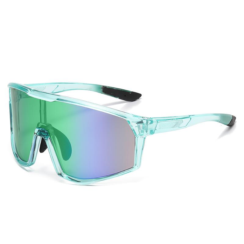 Fashion Sports One-Piece Colorful Large-Frame Glasses Two-Color Temple Sports Cycling Sunglasses Cycling Glasses