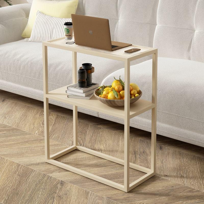 Metal Coffee Table Luxury Modern Removable End Tables Simple Narrow Shelves Organizers Home Living Room Bedroom Furnitures