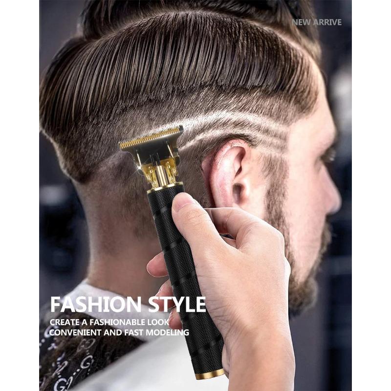 NEREZOVÁ OCEL Spirála Metal Vintage T9 elektrický zastřihovač vlasů Profesionální elektrický holicí strojek dobíjecí holičský zastřihovač