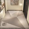 High-Grade Foldable Entrance Mat: Linen Texture Maillard Color, Dirt-Wiping, Cuttable for Living Room & Hallway