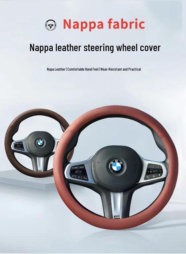 Ideal Steering Wheel Cover: Genuine Leather, Anti-slip, Sweat-absorbent, Ultra-thin Grip for L6 L8 L7 L9 I6 I8 MEGA