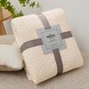 Barley Ears Solid Color Jacquard Blanket Coral Fleece Blanket Thickened Soft Comfortable Blanket Gift Blanket