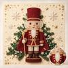 Perlenmalerei Weihnachts-Nussknacker Kunst-Set DIY Heimdeko Malerei