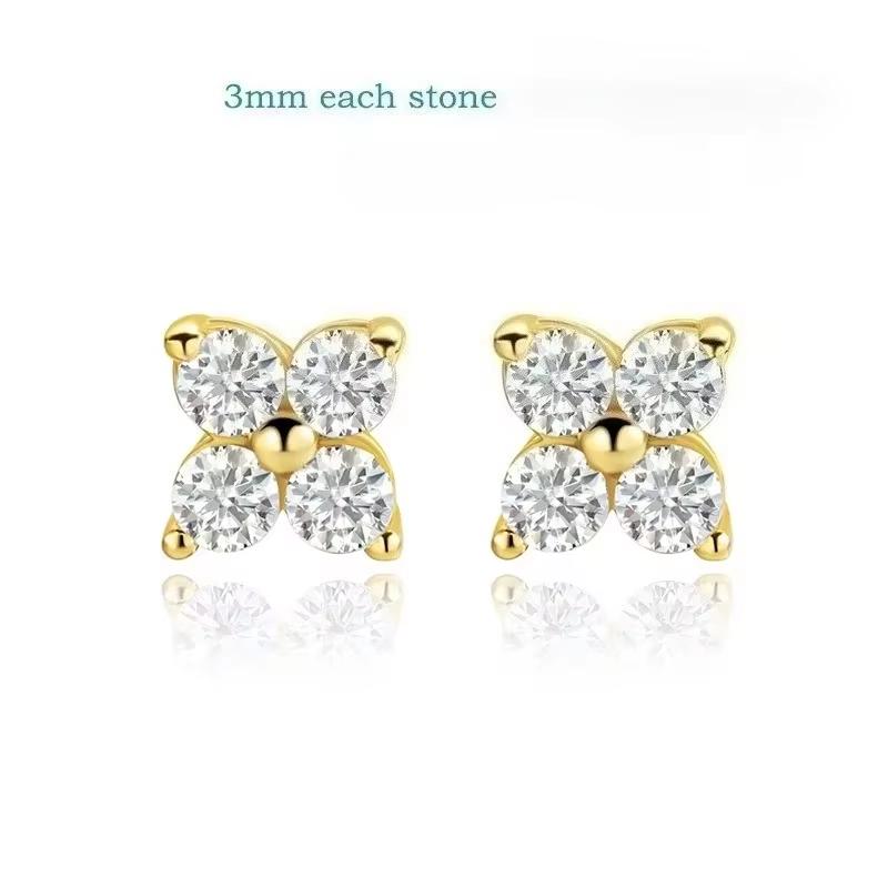 

Smyoue Certified 0.45cttw Full Moissanite Stud Earrings for Women Tassel Silver 925 Plated 18k Jewelry Lab Diamond