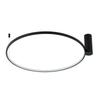 Lampa Sufitowa Nowoczesna Do Salonu Jadalni Zmienna Barwa Led 50W Okrągła Ø90Cm Czarna Ring Light Prestige