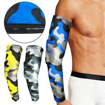 Camouflage Honeycomb Nylon Anti-skid Anti-collision Arm Guard Basketball Training Breathable Sunscreen Sleeves Outdoor Sports Protective Gear