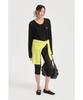 LUCKY CHOUETTE U Neck Loose Fit Long Sleeve T-Shirt (Black) Lftx25465Bkx