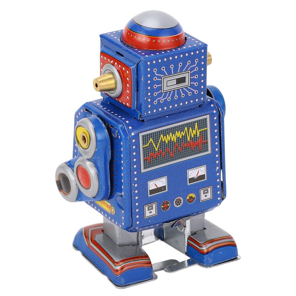 Wind Up Robot Toy Hand Made Decorative Vintage Clockwork Robot Toy Interesting Wind Up Iron Toy for Cafe Bar Restaurant