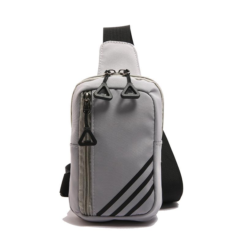 

Casual sports bag Lightweight and simple shoulder bag Mobile phone bag Men s fashion niche breast bag Personalized small satchel сірий колір