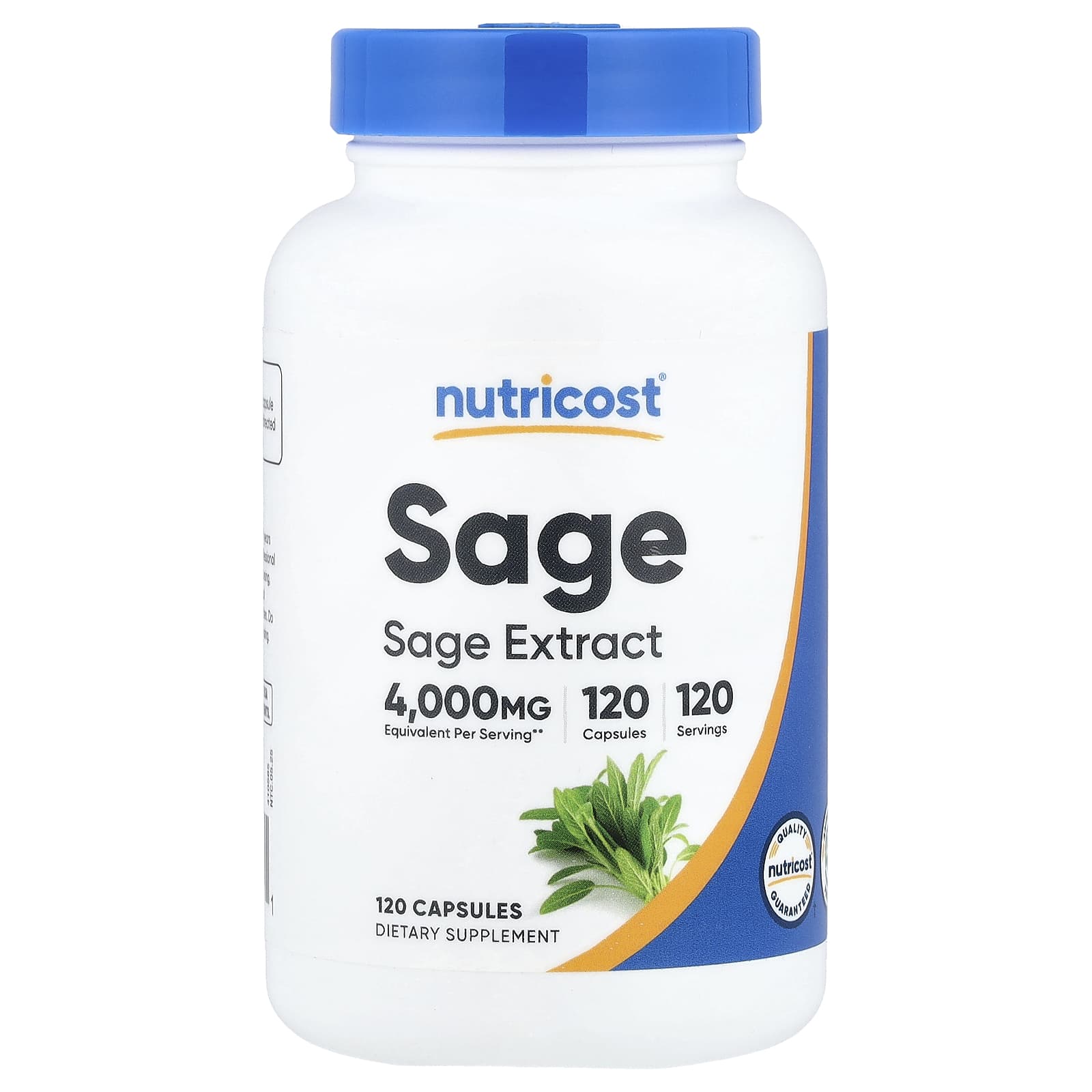 

Nutricost, Sage, 120 Capsules (400mg per capsule)