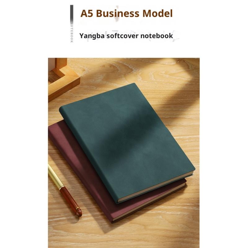 Vintage A5 Leather Notebook With Personalized Soft Cover - Perfect For Business Meetings And College Life