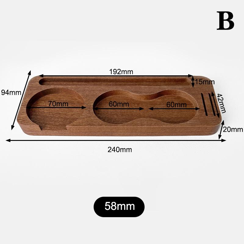 1PC Beechwood/Sapele Coffee Tamper Station Portafilter Holder Rack Stand For 51MM 58MM Espresso Accessories Barista Support Base