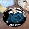 007 James Bond Printed Round Rug Carpet Chair Rug Area Rug Entryway Doormats,for Office Chair Living Room Bedroom Kitchen Room.
