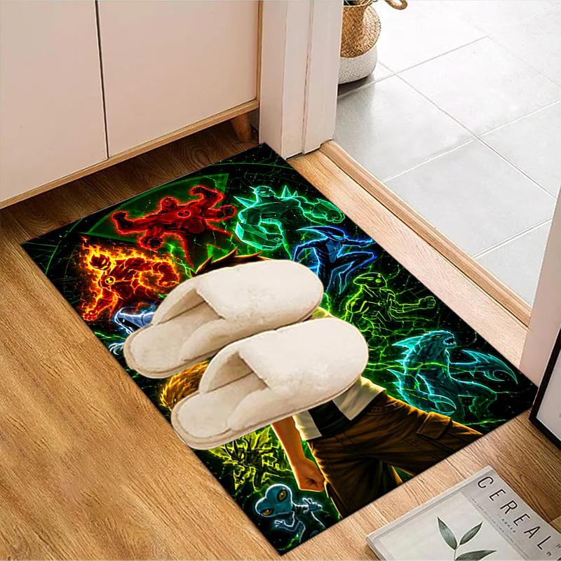 Ben Alien Force Floor Mat for Living Room, Game Rooms, Office, Bedroom, Office Floor Mat Playful Design, Christmas Fan Gifts