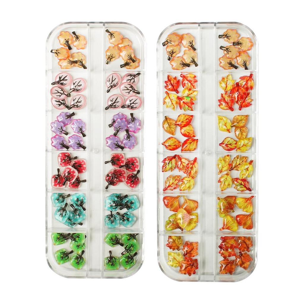 Herbst Winter Retro 3D Ahornblatt Nagelkunst Aufkleber für Kreative DIY Dekoration