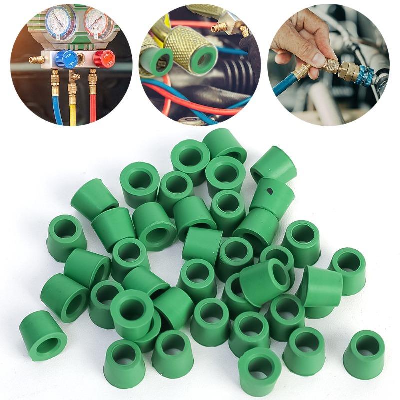 100/50PCS Rubber Gasket Air Conditioning 1/4'' Charging Hose Valve Gasket Manifold Repair Seal Kit Replacement Car Accessories