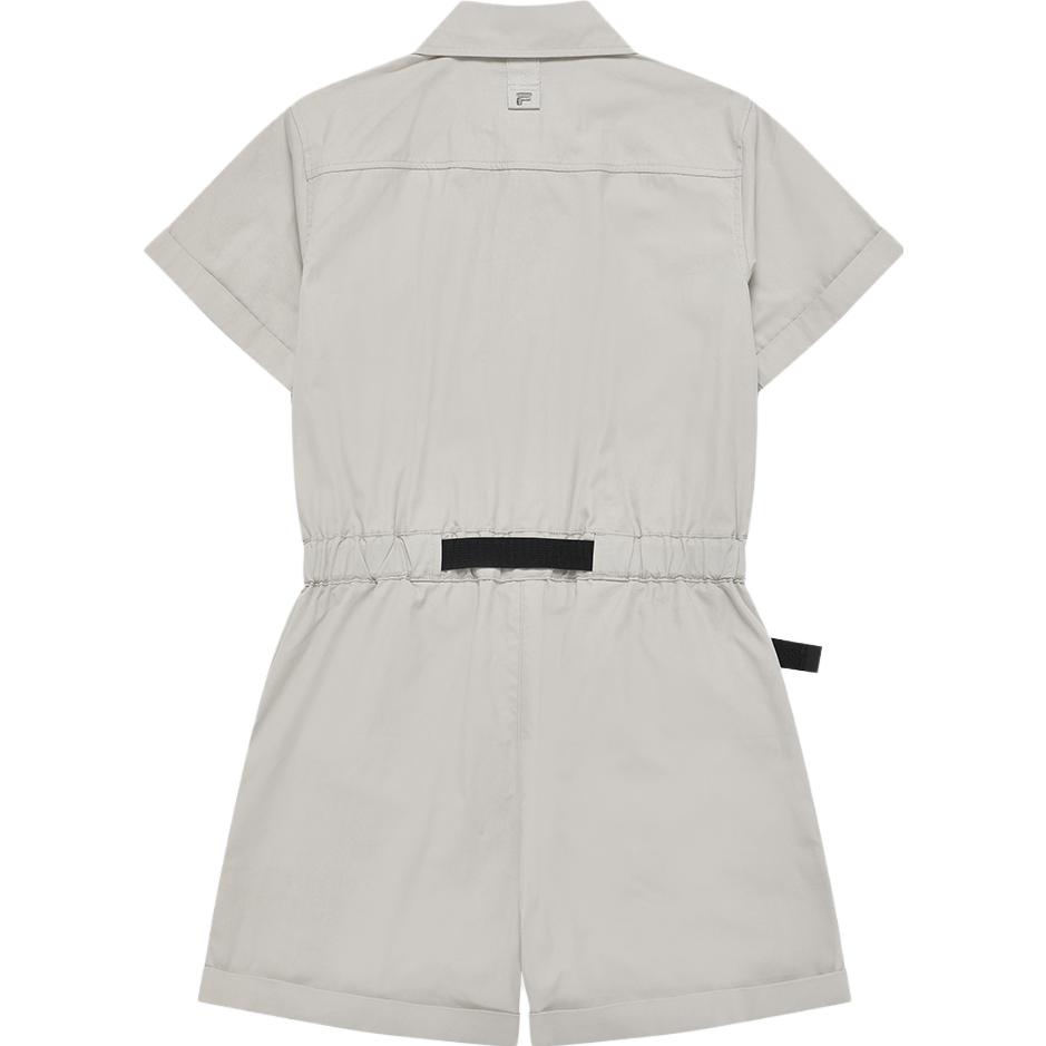 Fila Fusion Woven Jumpsuit Fashion Casual Loose Work Shorts Women Shorts Light-Gray T11W331706F-GY