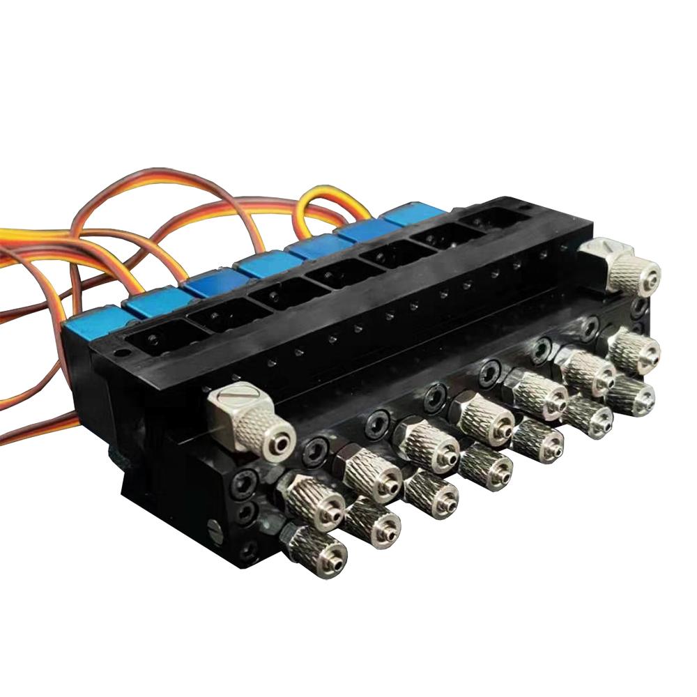 Vanne d'huile hydraulique 5mpa 7CH avec servo pour Excavatrice RC 1/12 Bulldozer DIY