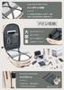 SUMOCMI Business Backpack, Large Capacity, for Men and Women, Travel Bag, Large Capacity, with Shoe Pocket, 3-Way, 180° Opening Design, Waterproof,