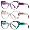 Fashion Cat Eye Lue Light Blocking Glasses Frame Women Anti Blue Light Computer Shortsighted Eyeglasses