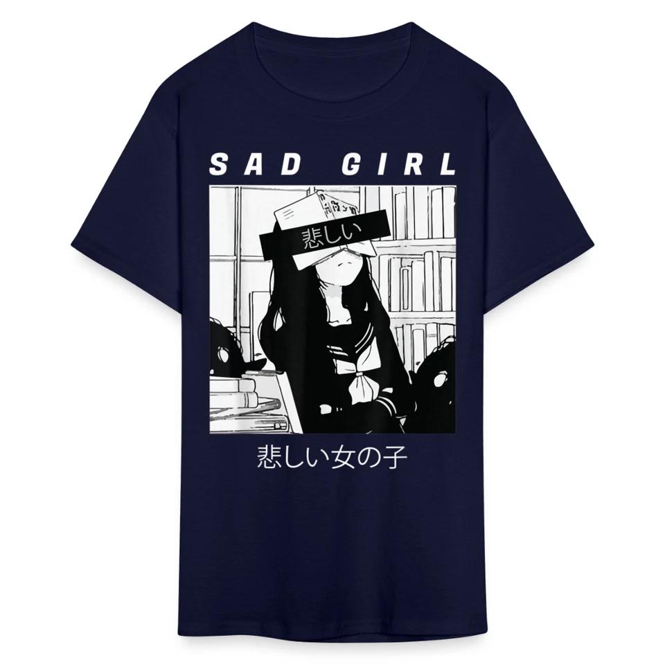 Sad Anime Emo Girl - Japanese Aesthetic Vaporwave Anime 4