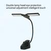 Flexibles LED Klemmleselicht LED Notenpultleuchte Lampe mit 2 Lampen