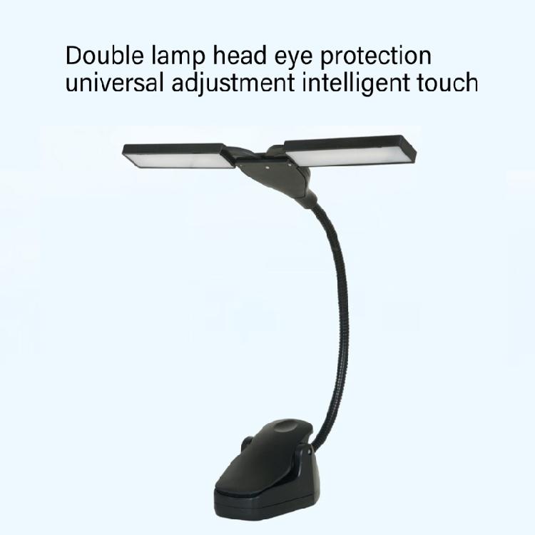Flexibles LED Klemmleselicht LED Notenpultleuchte Lampe mit 2 Lampen