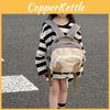 Trendy Korean Style Kids Backpack Fashionable Color Block Canvas Backpack For Boys Girls