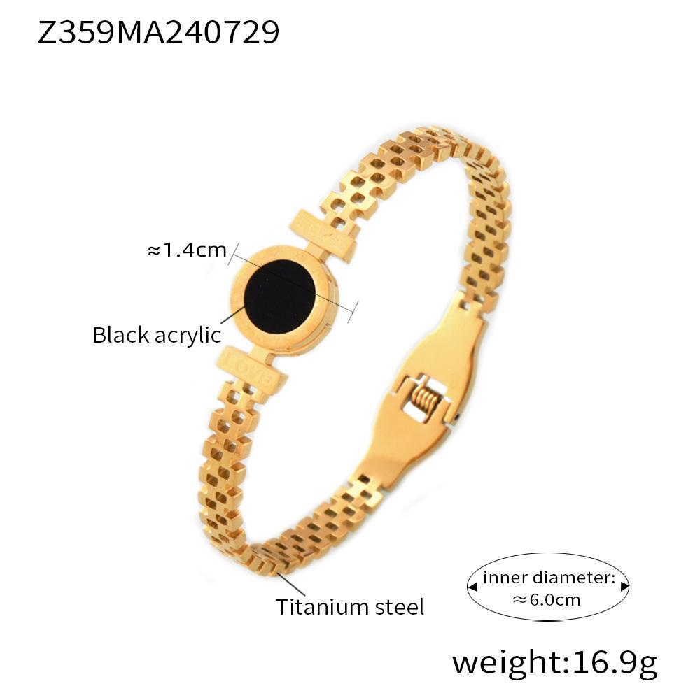 1PC Men's and Women's Fashion Roman Digital Stainless Steel Bracelet for Date, Travel, Banquet, Party, Festival Dressing Gifts